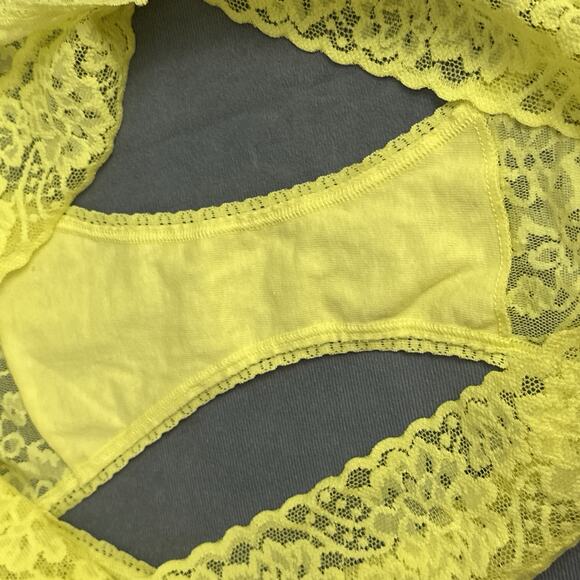 Telltale Panties Size XL Allover Lace Cheeky Headturner Yellow Sheer Panty New - Picture 8 of 8